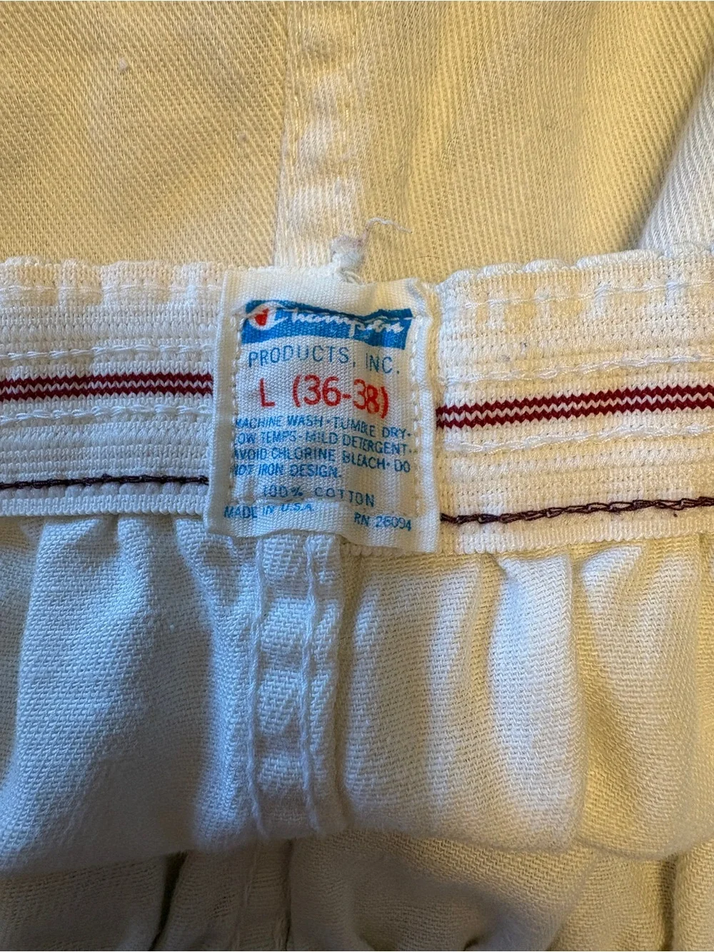 Vintage Champion Boston College White Retro Track Shorts